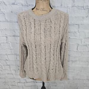 American Eagle sweater top Sz XS long sleeve brown crewneck A6